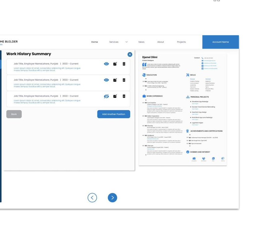 DoResume.ai resume builder interface screens
